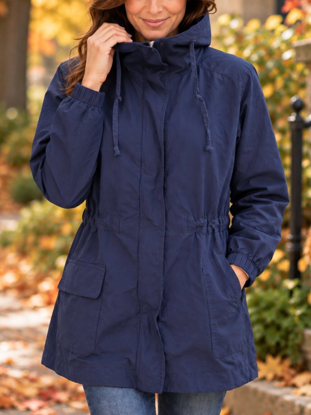 Eileen Fisher Rain Boat Anorak Spring Jacket Nylon Blend Woman's Size Medium